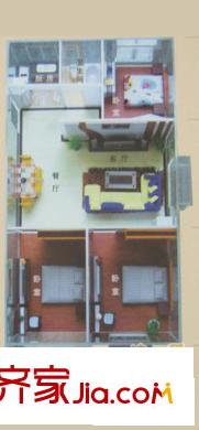 麗都桃源4棟D-7戶型 3室2廳1衛(wèi)