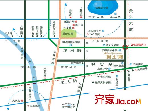 爵士湘二期區(qū)位圖