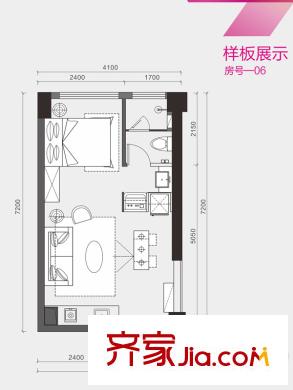 菲莎公館E3戶型 1室1廳1衛(wèi)