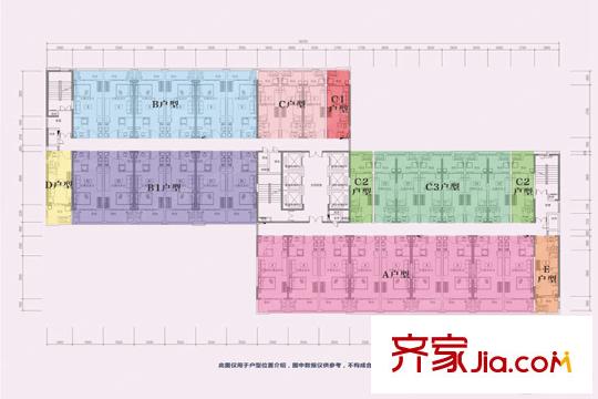 保利林語中心I1、 I3棟樓層平面圖 1室1衛(wèi)
