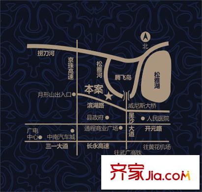 松雅湖金岸交通圖