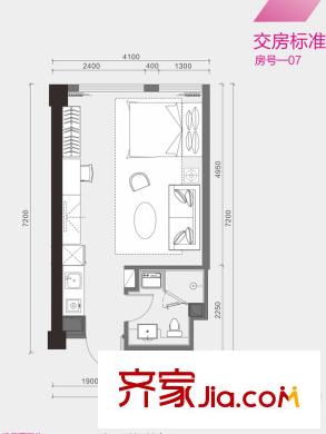 菲莎公館E2戶型 1室1廳1衛(wèi)