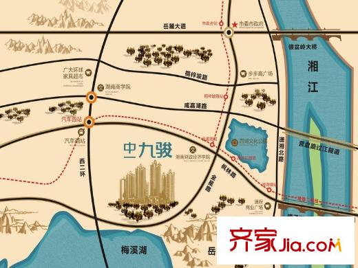 中一九駿區(qū)位圖