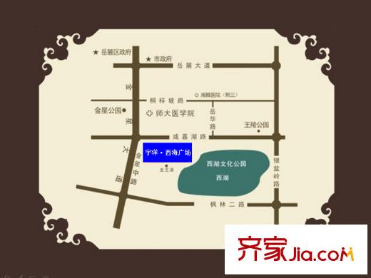 宇洋西海廣場區(qū)位圖