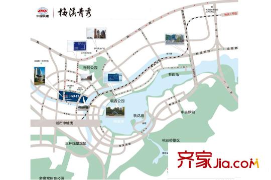 中國(guó)鐵建梅溪青秀區(qū)位圖
