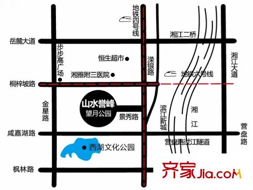 山水譽峰區(qū)位圖
