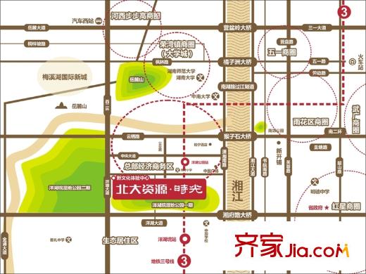 北大資源時(shí)光區(qū)位圖