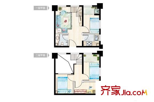 嘉匯公館F戶型 4室1廳1衛(wèi)1廚