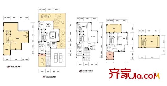 天麓聯(lián)排A戶型 4室4廳3衛(wèi)1廚