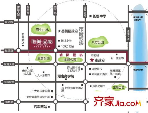 聯(lián)美品格區(qū)位圖