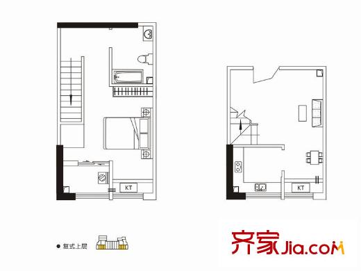 聯(lián)美品格2號(hào)棟A5戶型 1室1廳1衛(wèi)