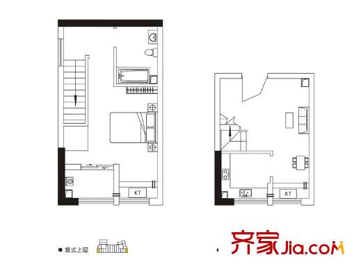 聯(lián)美品格A6戶型 1室1廳1衛(wèi)