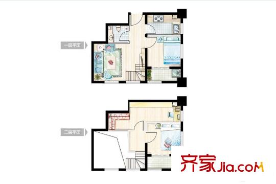 嘉匯公館E戶型 3室1廳1衛(wèi)1廚