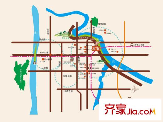 紅橡華園區(qū)位圖