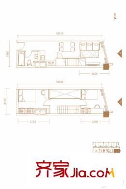 星星SOHO夢想格局 1室1廳1衛(wèi)1廚