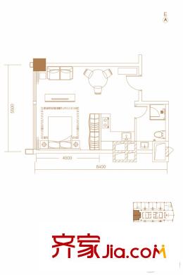 星星SOHO自由時代 1室1廳1衛(wèi)1廚