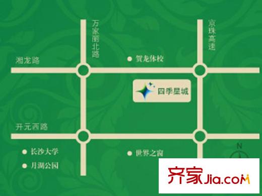 四季星城區(qū)域圖