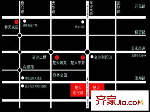 楚天世紀(jì)城交通圖