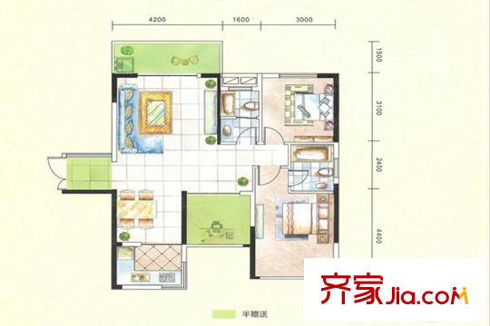 杜鵑文苑103平戶型 3室2廳2衛(wèi)1廚