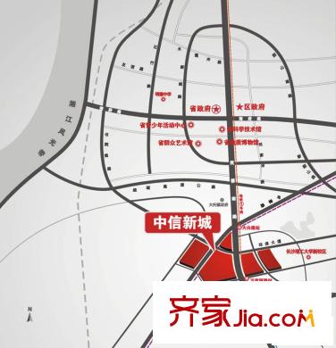 中信新城區(qū)位圖