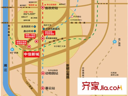 中信新城交通圖