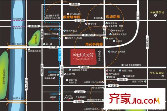 天鴻中央大院區(qū)位圖