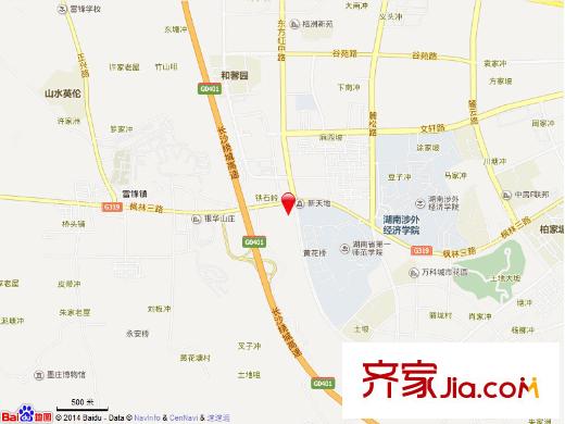 梅溪鑫苑名家交通圖
