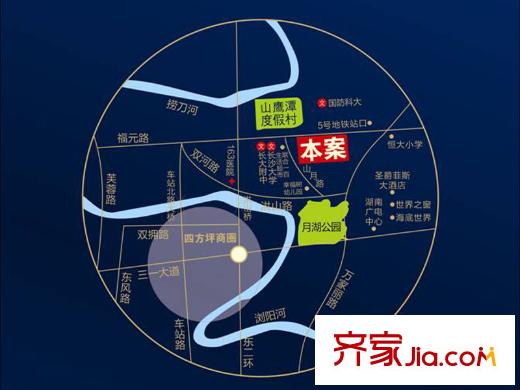 悅湖山交通示意圖