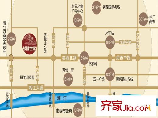錢隆世家區(qū)位圖