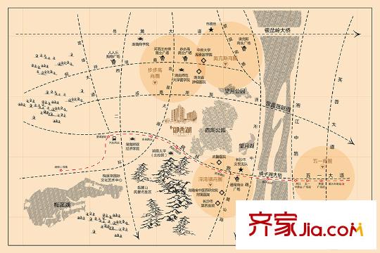 恩瑞御西湖區(qū)位圖