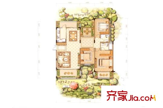 振業(yè)城C1戶型 3室2廳2衛(wèi)1廚