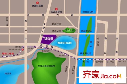 恩瑞御西湖局部區(qū)位圖