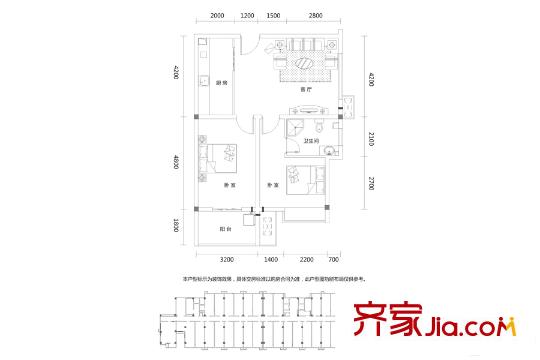 望興西西里12棟G戶型 2室1廳1衛(wèi)1廚