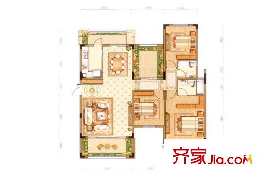 振業(yè)城C3戶型 3室2廳2衛(wèi)1廚