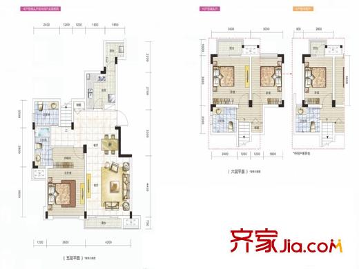 合能洋湖公館二期二期7-9號(hào)棟E戶型 3室2廳3衛(wèi)1廚