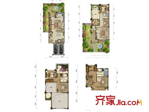 龍湖湘風(fēng)原著B1戶型 5室3廳4衛(wèi)1廚
