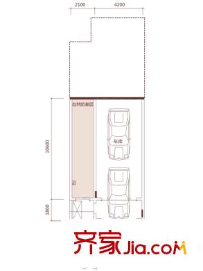 深業(yè)堤亞納灣二期聯(lián)排T3地下層 2室2廳3衛(wèi)1廚