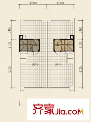 盈峰翠邸d2戶(hù)型上戶(hù)六層 3室3廳3衛(wèi)