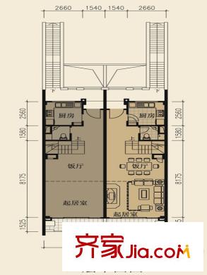 盈峰翠邸d2戶(hù)型 上戶(hù)三層 3室3廳3衛(wèi)