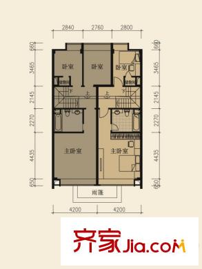 盈峰翠邸d2戶(hù)型下戶(hù)二層 3室2廳2衛(wèi)