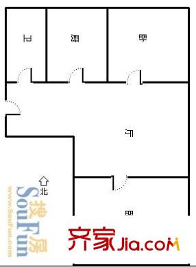 漿水泉路中建八局宿舍 2室 戶型圖