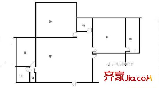 清河小區(qū) 3居室 戶型圖