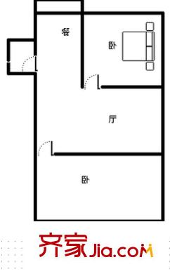 漿水泉路中建八局宿舍 2室 戶(hù)型圖