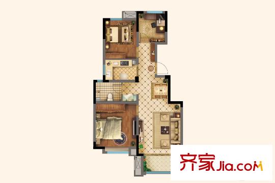 山鋼?新天地5#樓C3戶型 3室2廳1衛(wèi)1廚