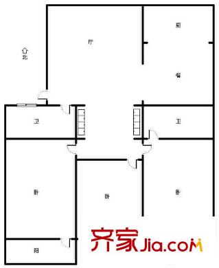 水晶花園 3室 戶型圖