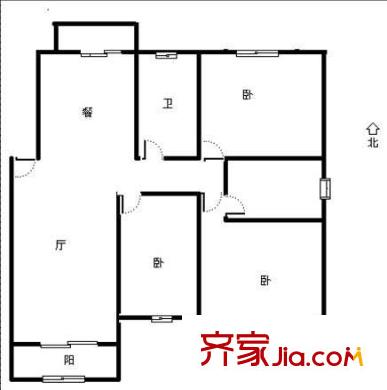 黃金時代 3室 戶型圖