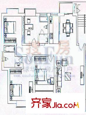 黃金時代 4室 戶型圖