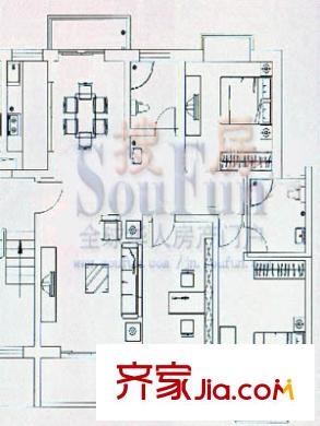 黃金時代 3室 戶型圖