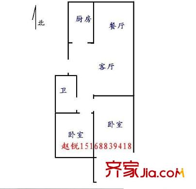 湖濱山城戶型圖戶型圖 2室2廳1衛(wèi)1廚