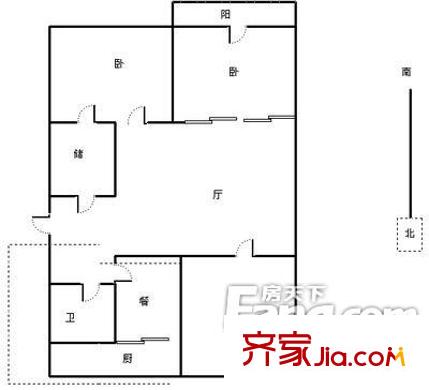 環(huán)山路塑料三廠宿舍 戶型圖